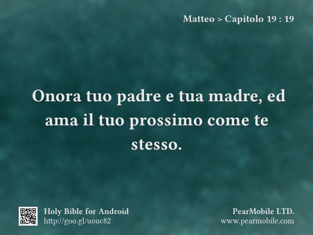 Matteo, Capitolo 19:19